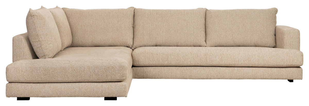 SOFFA i beige  - beige/svart, Basics, metall/trä (315/82/230cm) - Novel