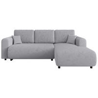 ECKSOFA inkl. Funktionen Grau Cord  - Schwarz/Grau, KONVENTIONELL, Kunststoff/Textil (260/200cm) - Xora