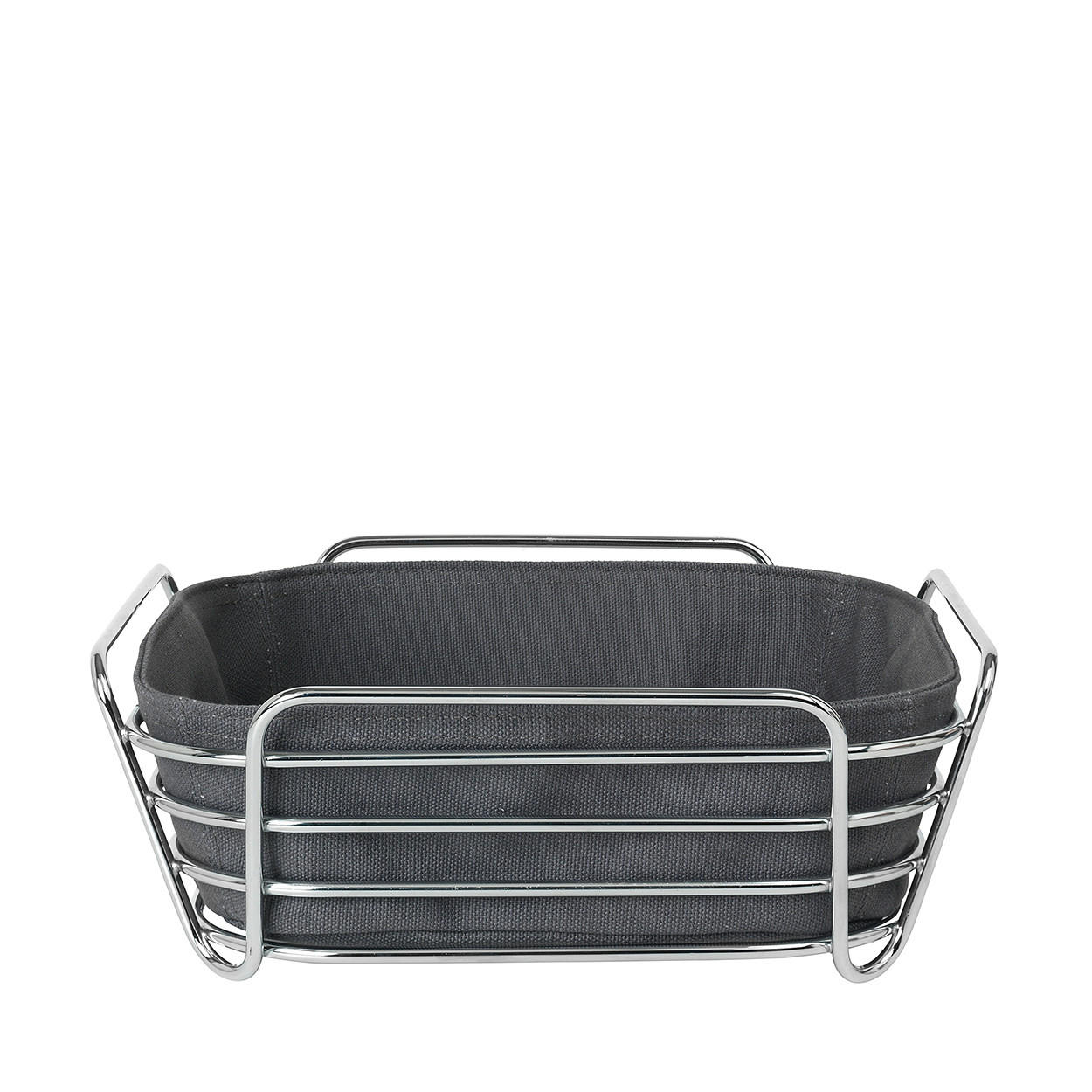 BROTKORB - Anthrazit, Basics, Textil/Metall (25/9,5/25cm) - Blomus