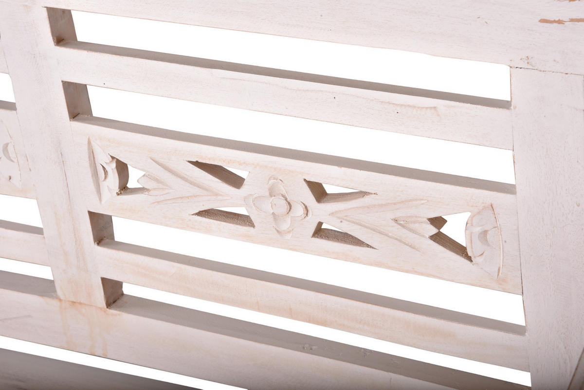 GARTENBANK 150/90/52 cm  in Weiß  - Weiß, Basics, Holz (150/90/52cm) - Gardenson