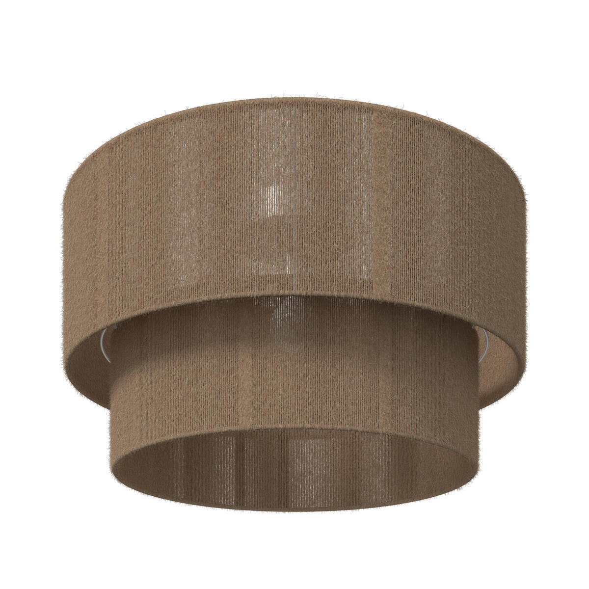 DECKENLEUCHTE  45/27 cm    - Braun/Weiß, Natur, Kunststoff/Textil (45/27cm) - Novel