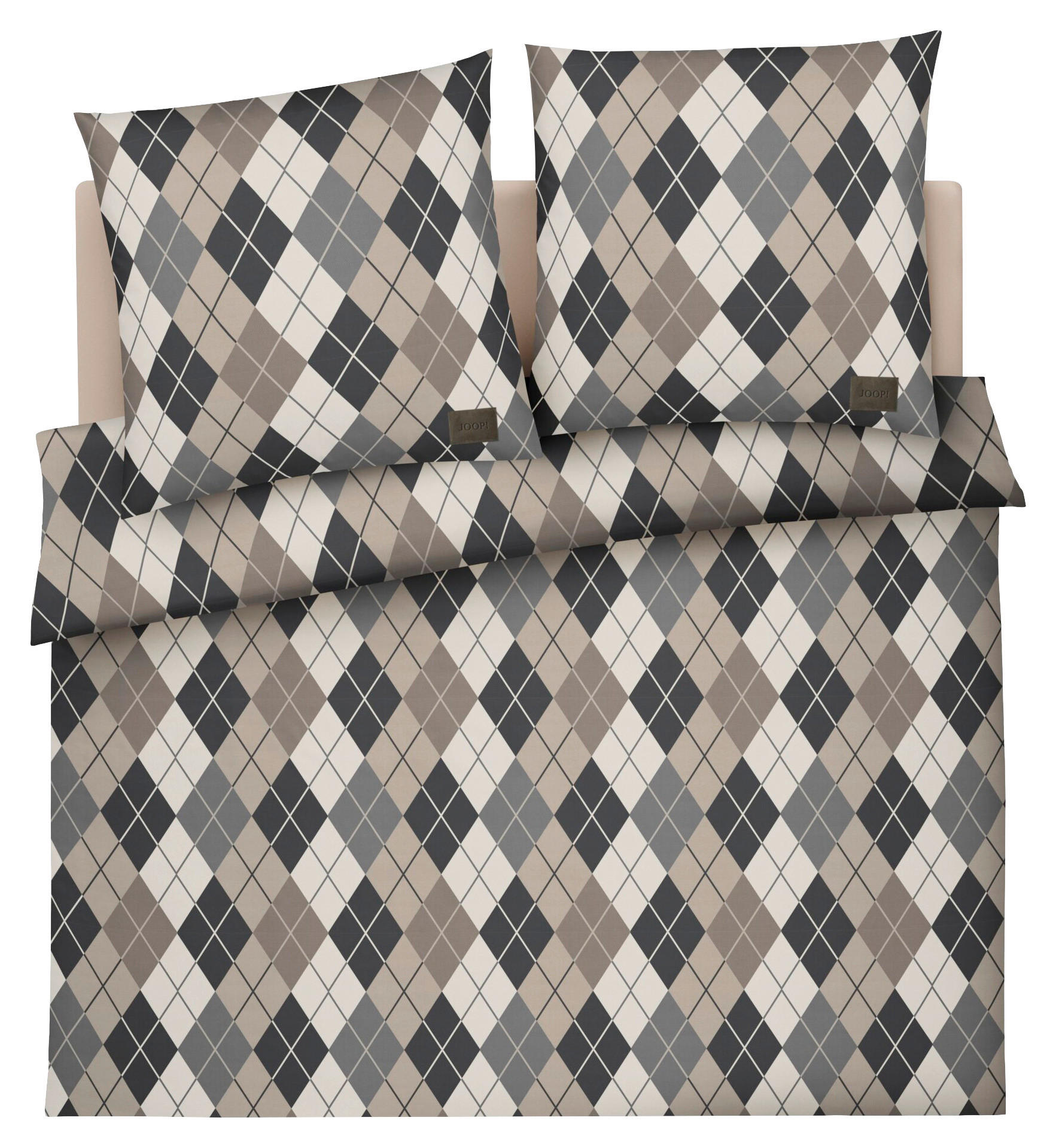 BETTWÄSCHE Soft Pattern Flanell 200/200 cm  - Dunkelgrau, KONVENTIONELL, Textil (200/200cm) - Joop!