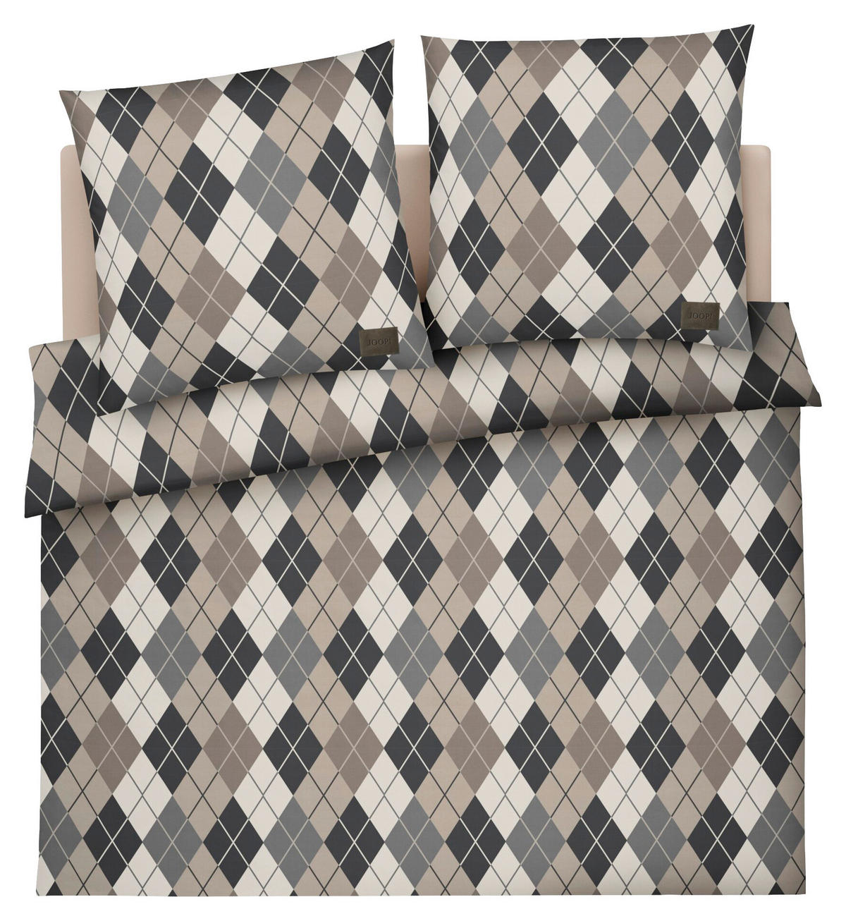 BETTWÄSCHE Soft Pattern Flanell 200/200 cm  - Dunkelgrau, KONVENTIONELL, Textil (200/200cm) - Joop!