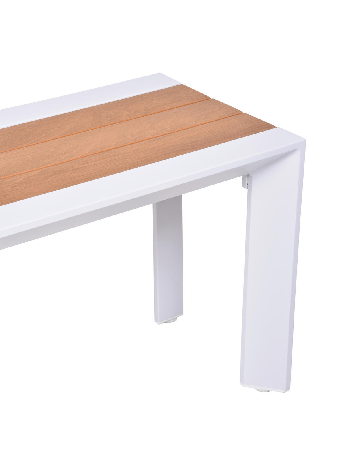 GARTENBANK 180/44/36 cm  Aluminium  - Braun/Weiß, Basics, Kunststoff/Metall (180/44/36cm) - Gardenson