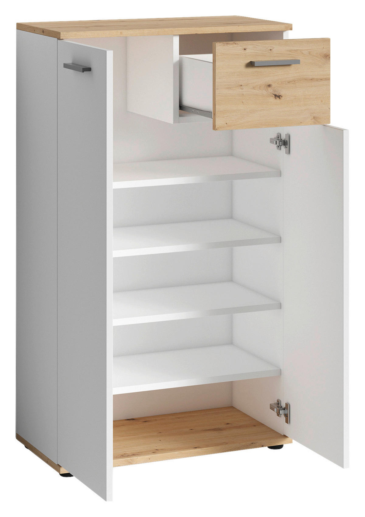 KOMMODE  in 60/102/30 cm  - Silberfarben/Eiche Artisan, LIFESTYLE, Holzwerkstoff/Kunststoff (60/102/30cm) - MID.YOU