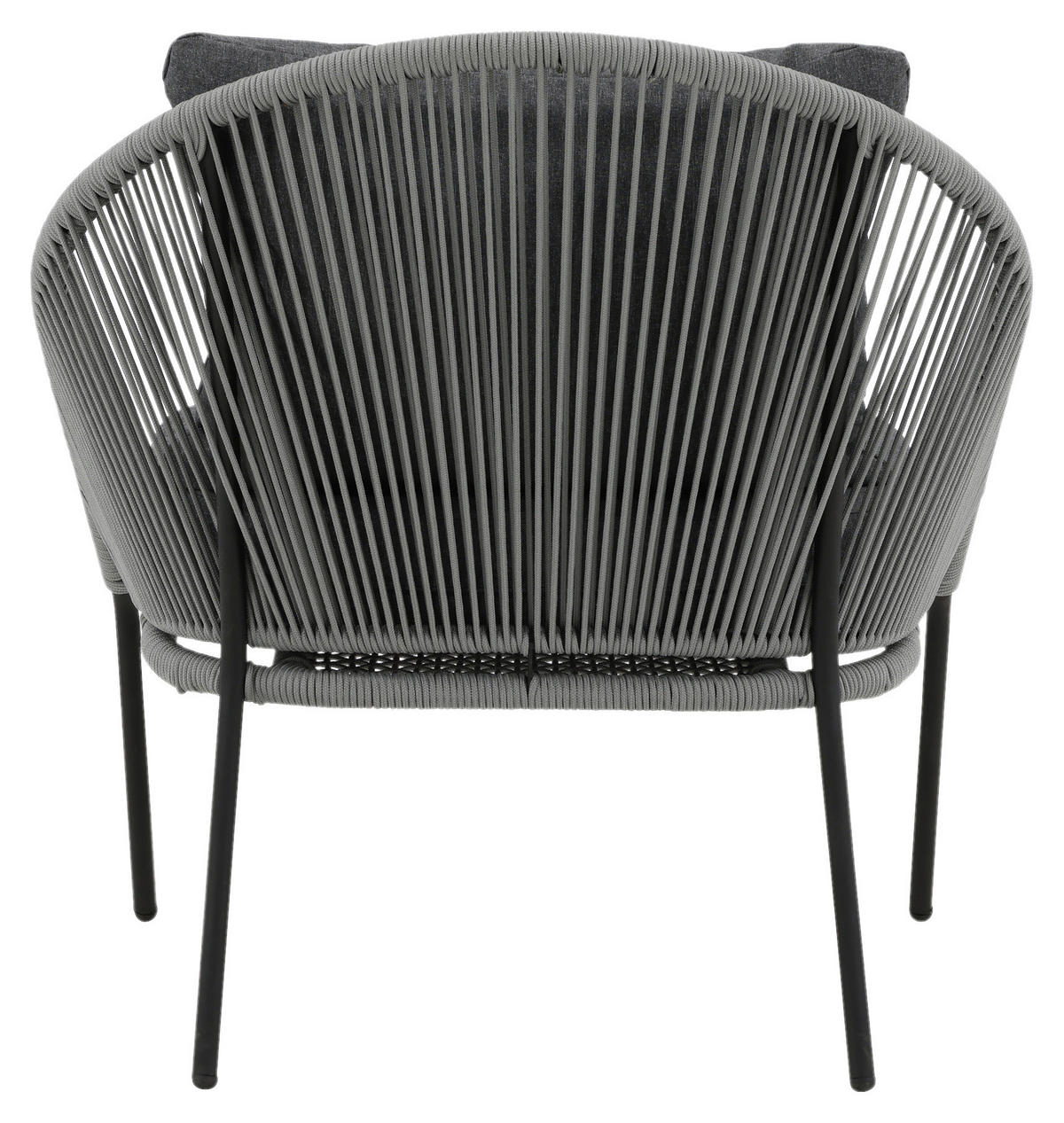 LOUNGESESSEL  - Schwarz/Grau, KONVENTIONELL, Kunststoff/Metall (73/78/85cm) - Gardenson
