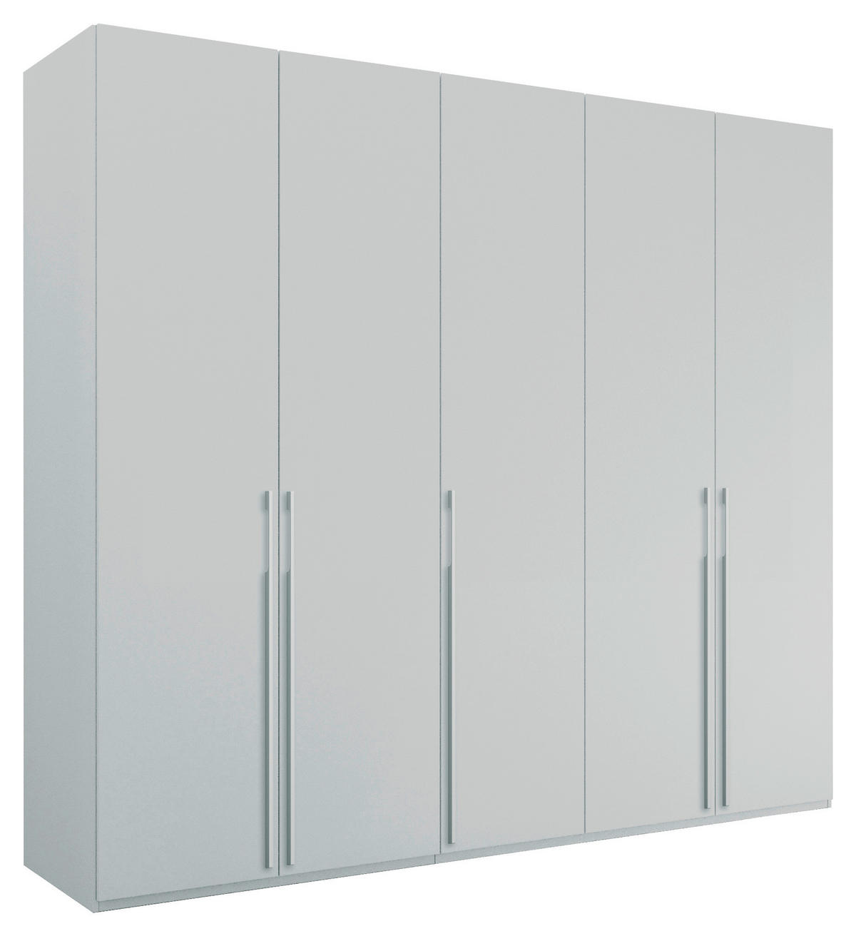 DREHTÜRENSCHRANK 251/223/60 cm,  in Grau, 5-türig  - Grau, Trend, Holzwerkstoff/Metall (251/223/60cm) - Novel