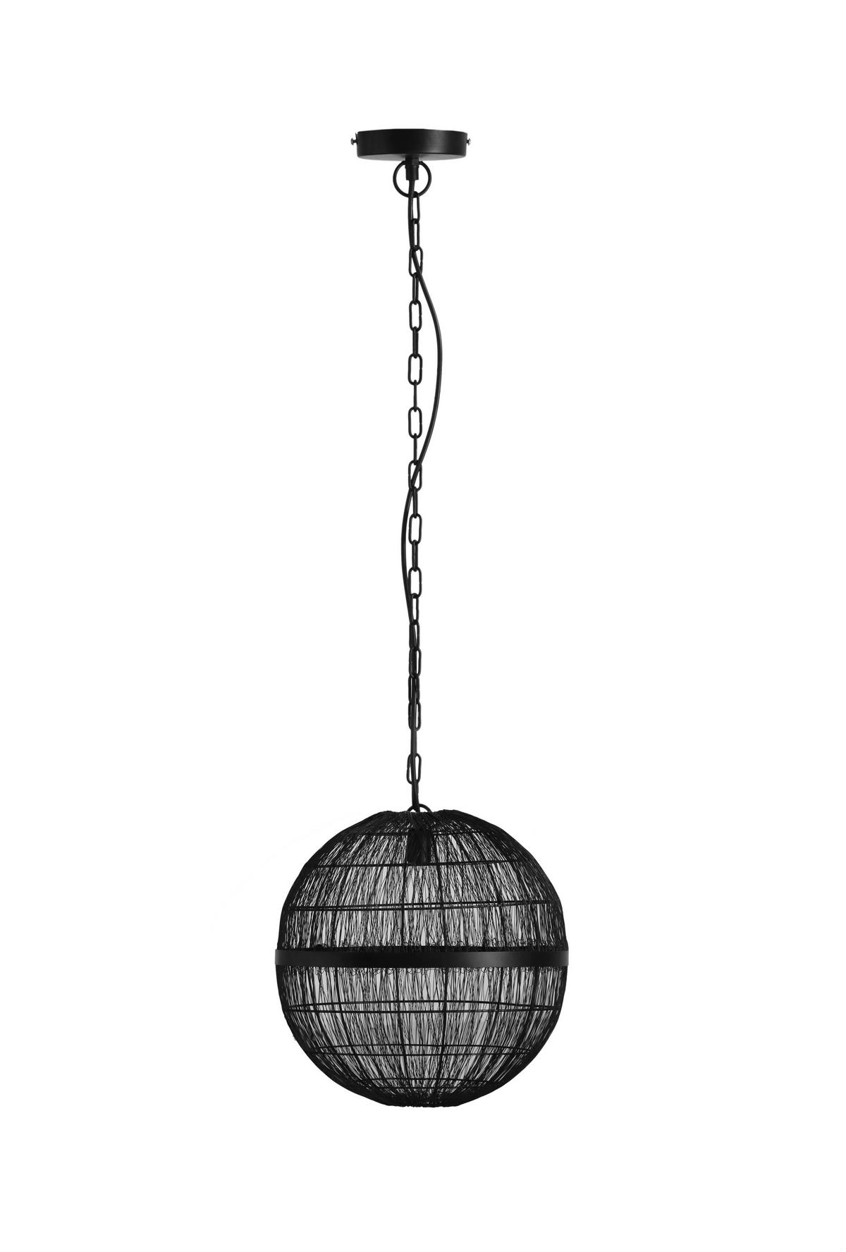 HÄNGELEUCHTE 30/120 cm  - Schwarz, Basics, Metall (30/120cm) - Globo