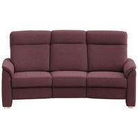 TRAPEZSOFA  in Flachgewebe Weinrot  - Weinrot/Alufarben, KONVENTIONELL, Textil/Metall (218/107/103cm) - Beldomo Comfort