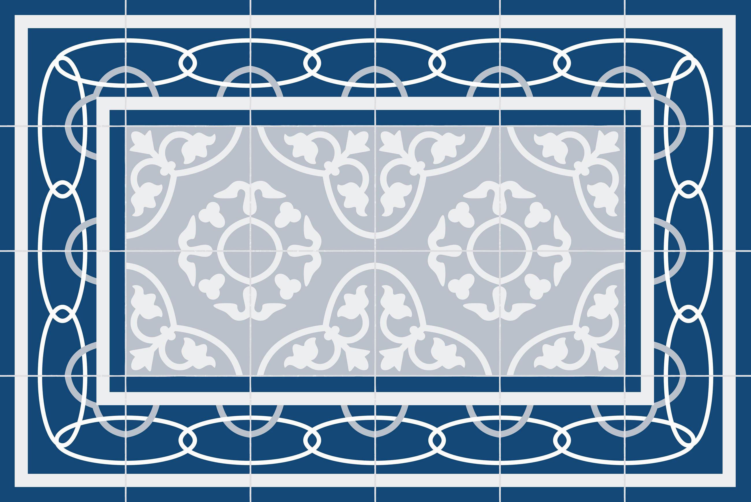 OUTDOORTEPPICH 40/60 cm  - Blau, Design, Kunststoff (40/60cm)