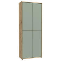 SCHUHSCHRANK Salbeigrün, Eiche Artisan  - Salbeigrün/Eiche Artisan, MODERN, Holzwerkstoff/Kunststoff (74,5/191,9/34,9cm) - Xora