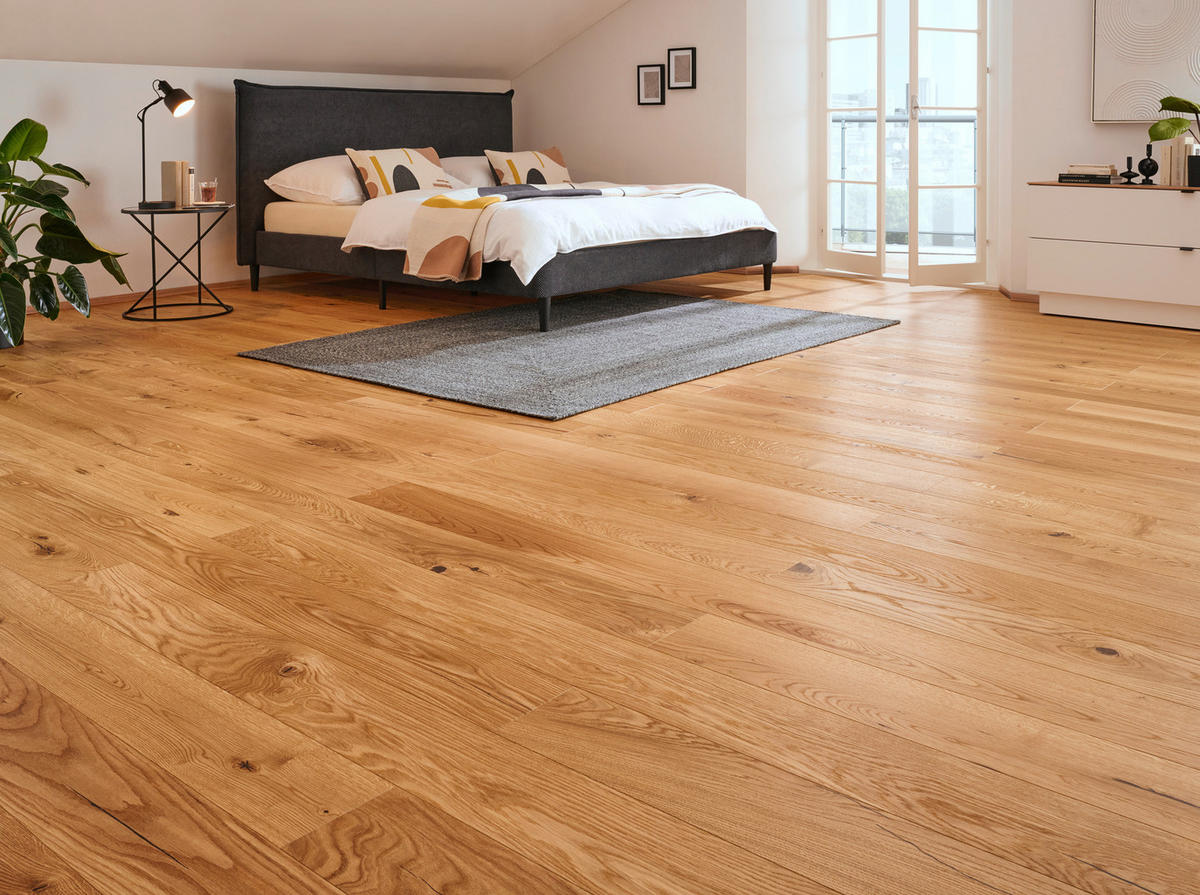 HOLZBODEN Eiche rustikal  per  m² - Eichefarben, Trend, Holz/Holzwerkstoff (180/17,5/0,98cm) - Ambiente