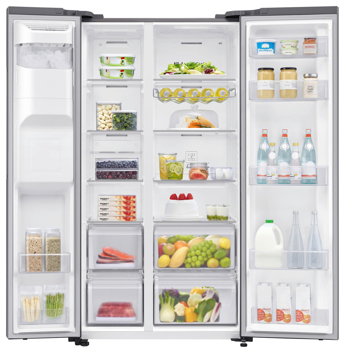 SIDE-BY-SIDE 91,2/178/71,6 cm RS65DG54R3S9EF  - Edelstahlfarben, Basics, Glas/Kunststoff (91,2/178/71,6cm) - Samsung