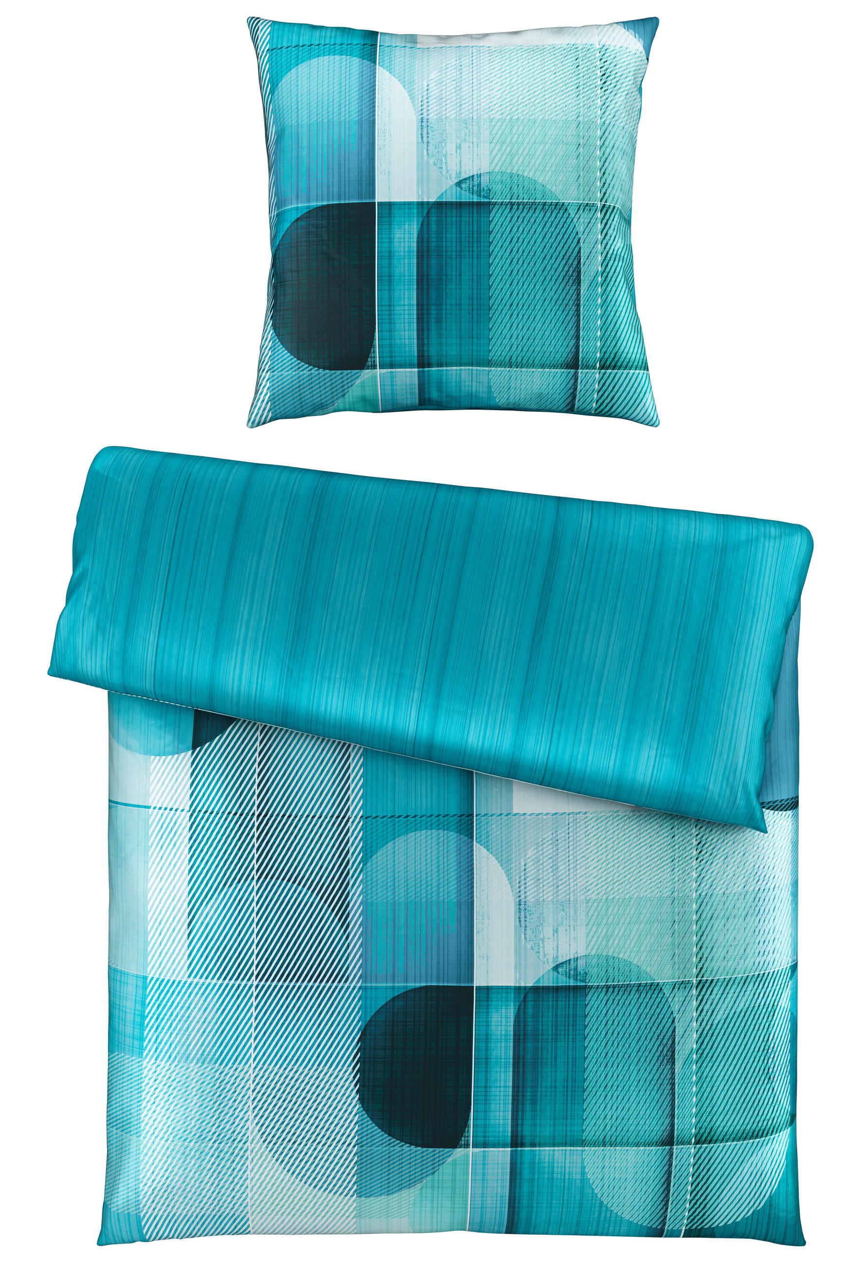 WENDEBETTWÄSCHE Satin 135/200 cm  - Petrol, Design, Textil (135/200cm) - Esposa
