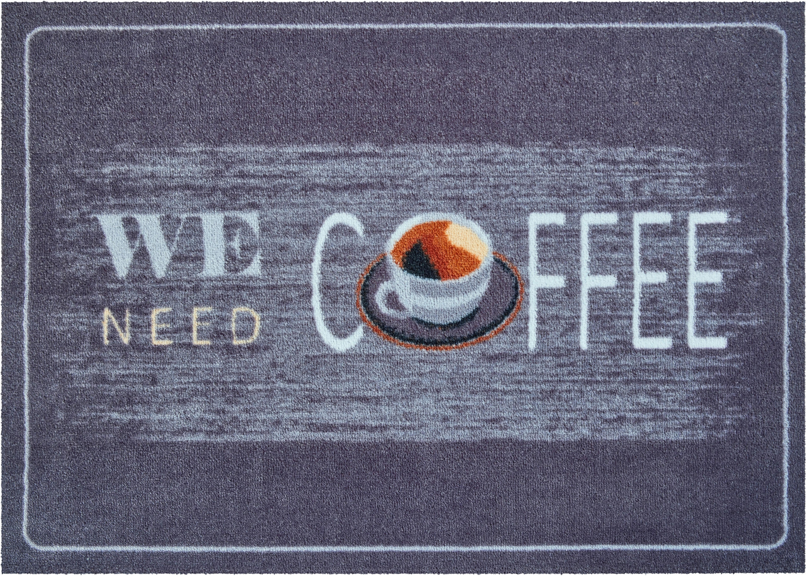 FUSSMATTE 60/85 cm Coffee  - Hellbraun/Dunkelgrau, Design, Kunststoff/Textil (60/85cm) - Grund