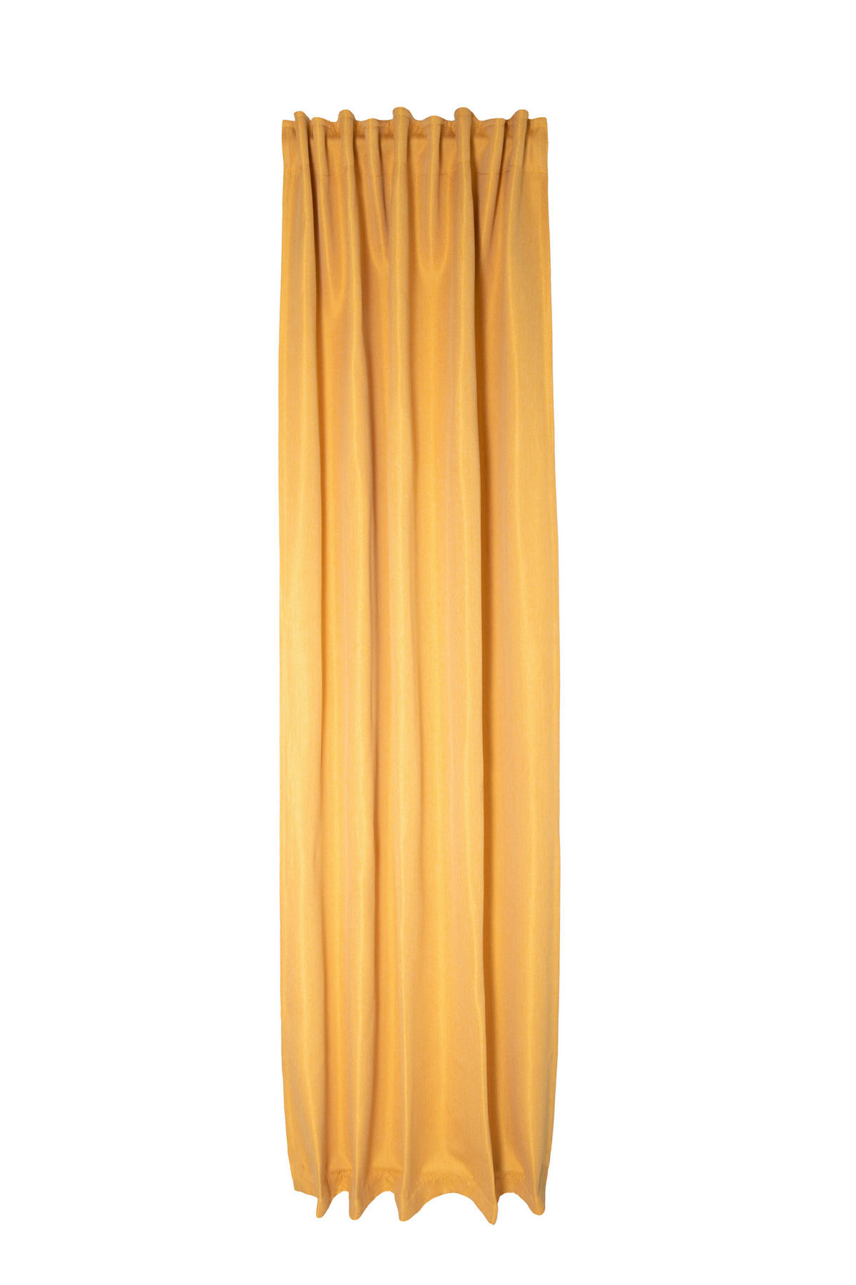 WÄRMESCHUTZVORHANG MILTON Verdunkelung 140/245 cm   - Dunkelgelb, Basics, Textil (140/245cm)