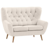 2-SITZER-SOFA in Mikrofaser Beige  - Eichefarben/Beige, Design, Holz/Holzwerkstoff (138/104/92cm) - Stylife