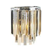 WANDLEUCHTE Clarissa 29/28/28 cm  - Klar/Bernsteinfarben, Basics, Glas/Metall (29/28/28cm) - Searchlight