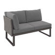 2-SITZER-SOFA in Webstoff Anthrazit, Hellgrau, Dunkelgrau  - Dunkelgrau/Anthrazit, Design, Textil/Metall (134/74/76cm) - Dieter Knoll