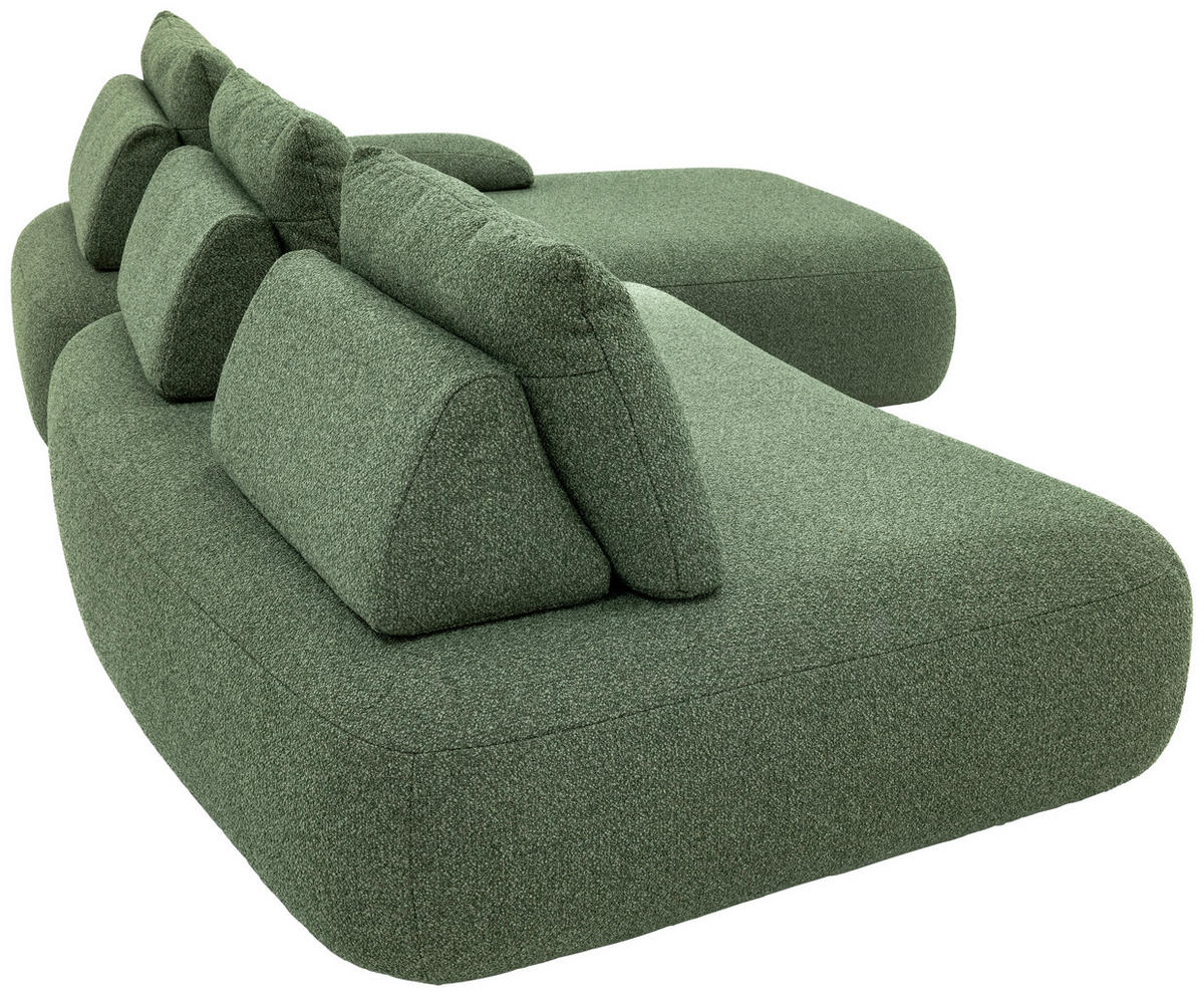ECKSOFA Chilliano Grün Webstoff  - Schwarz/Grün, Design, Kunststoff/Textil (325/200cm) - Chilliano