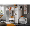 ETAGENBETT - Hellgrau/Weiß, MODERN, Holzwerkstoff (90/200cm) - MID.YOU