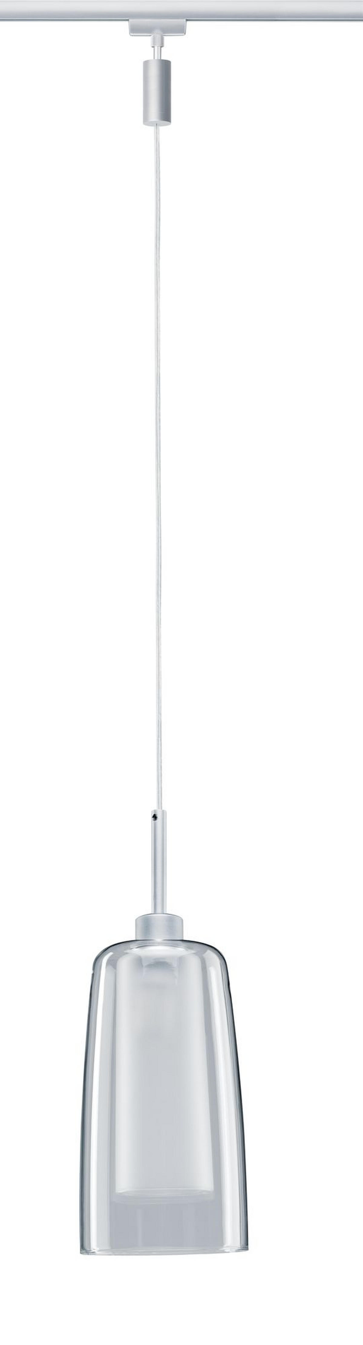 SCHIENENSYSTEM-HÄNGELEUCHTE URail 158 cm   - Klar/Chromfarben, Design, Glas/Metall (158cm) - Paulmann