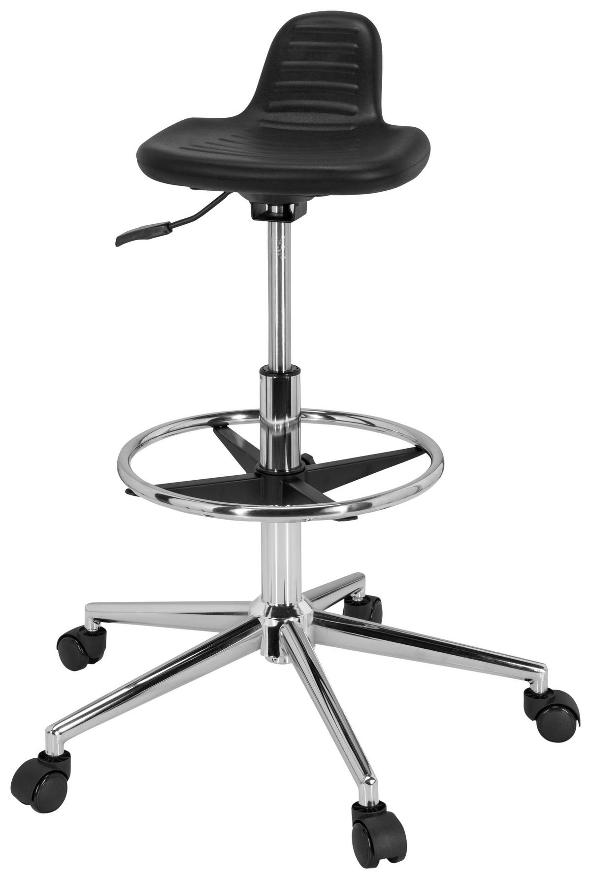 SNURRSTOL  i svart  - silver/svart, Basics, metall/plast (40/61/60cm) - MID.YOU