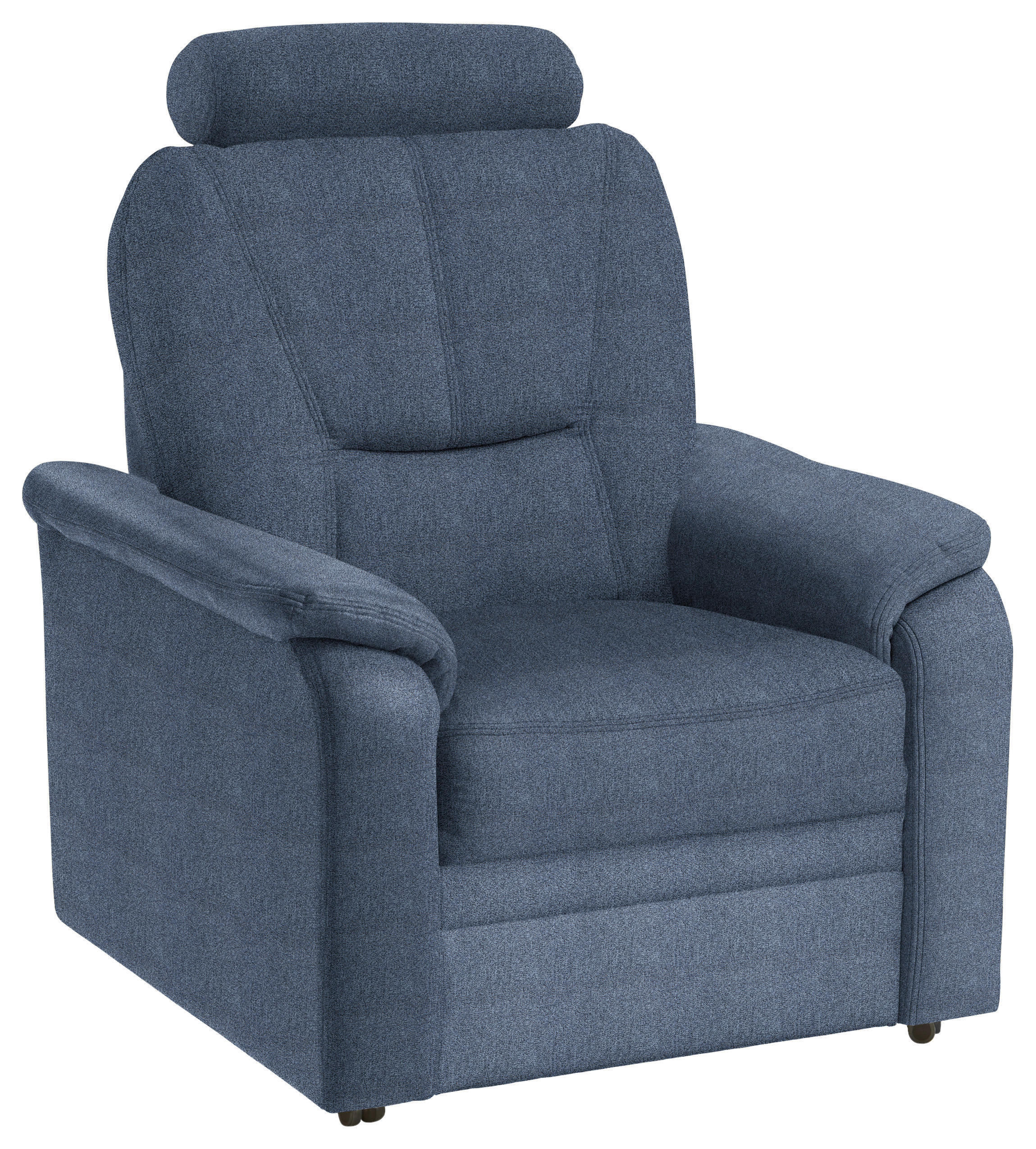 FERNSEHSESSEL in Chenille Blau  - Blau/Schwarz, KONVENTIONELL, Kunststoff/Textil (90/96/89cm) - Beldomo Comfort