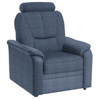 FERNSEHSESSEL in Chenille Blau  - Blau/Schwarz, KONVENTIONELL, Kunststoff/Textil (90/96/89cm) - Beldomo Comfort
