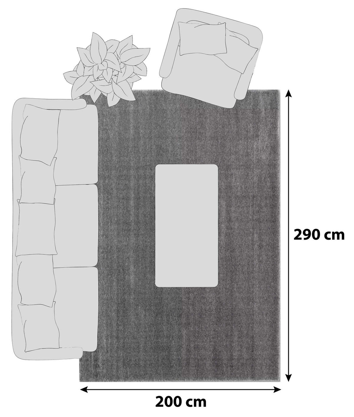 HOCHFLORTEPPICH 200/290 cm Joy Grau  - Grau, KONVENTIONELL, Textil (200/290cm) - Schöner Wohnen