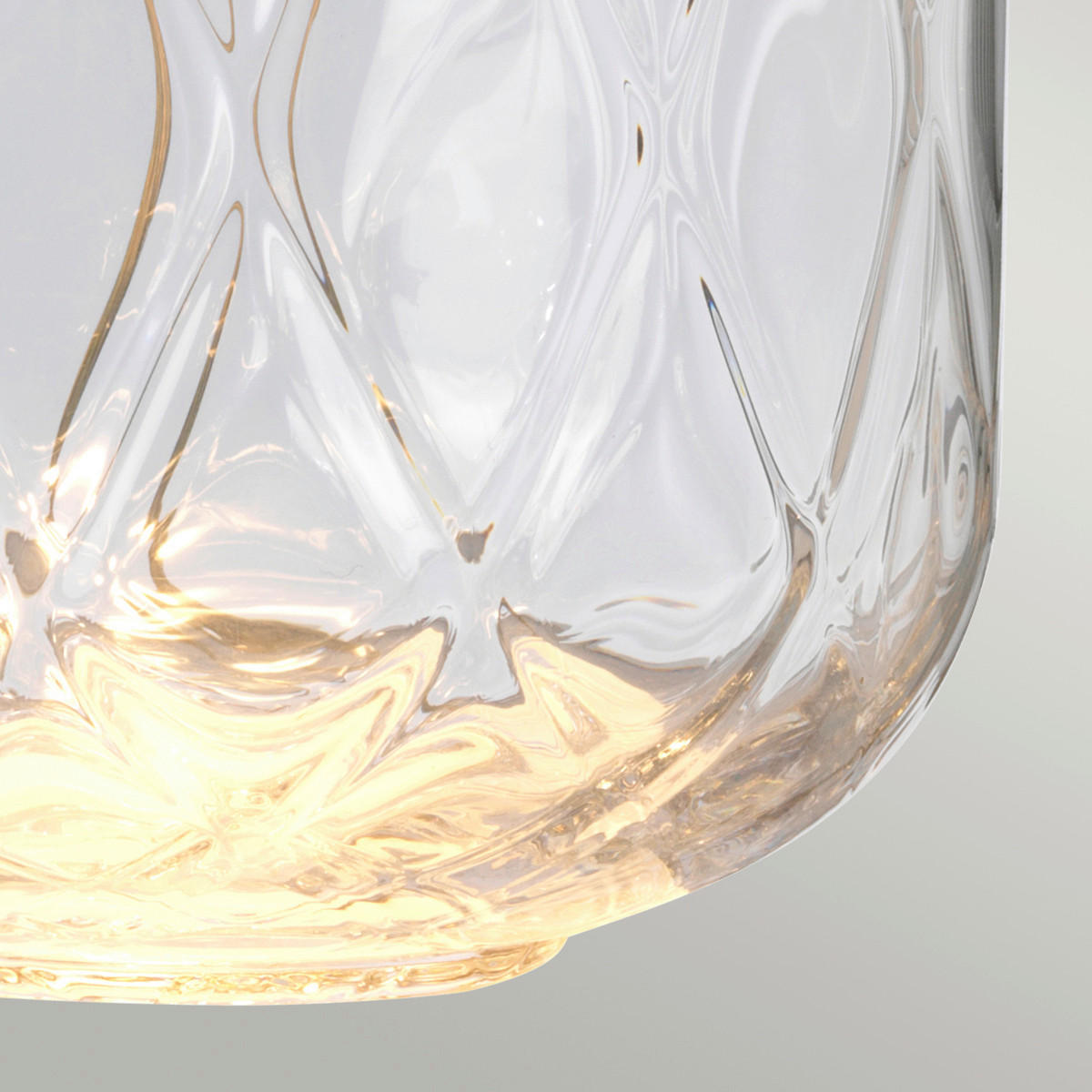TISCHLEUCHTE - Klar/Nickelfarben, Design, Glas/Textil (41/67.5cm) - Elstead Lighting