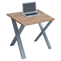 SCHREIBTISCH 80/80/76 cm  in Sonoma Eiche, Silberfarben  - Silberfarben/Sonoma Eiche, Modern, Holzwerkstoff/Metall (80/80/76cm) - MID.YOU