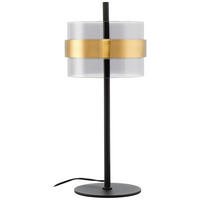 LED-TISCHLEUCHTE 21,5/49 cm   - Messingfarben/Hellgrau, Design, Glas/Metall (21,5/49cm)