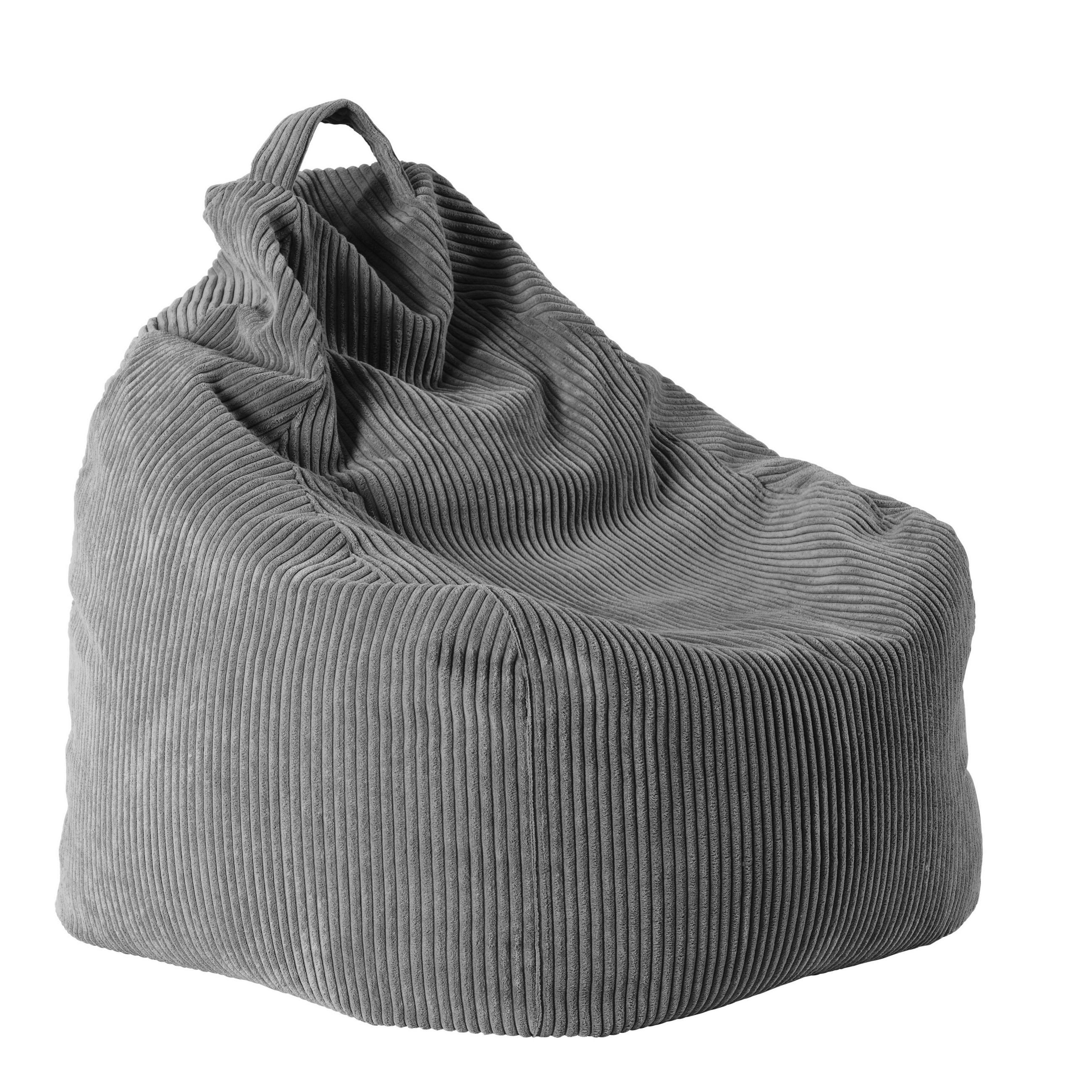 SITZSACK Cord 190 L  - Anthrazit, Trend, Textil (80/85/80cm) - Livetastic