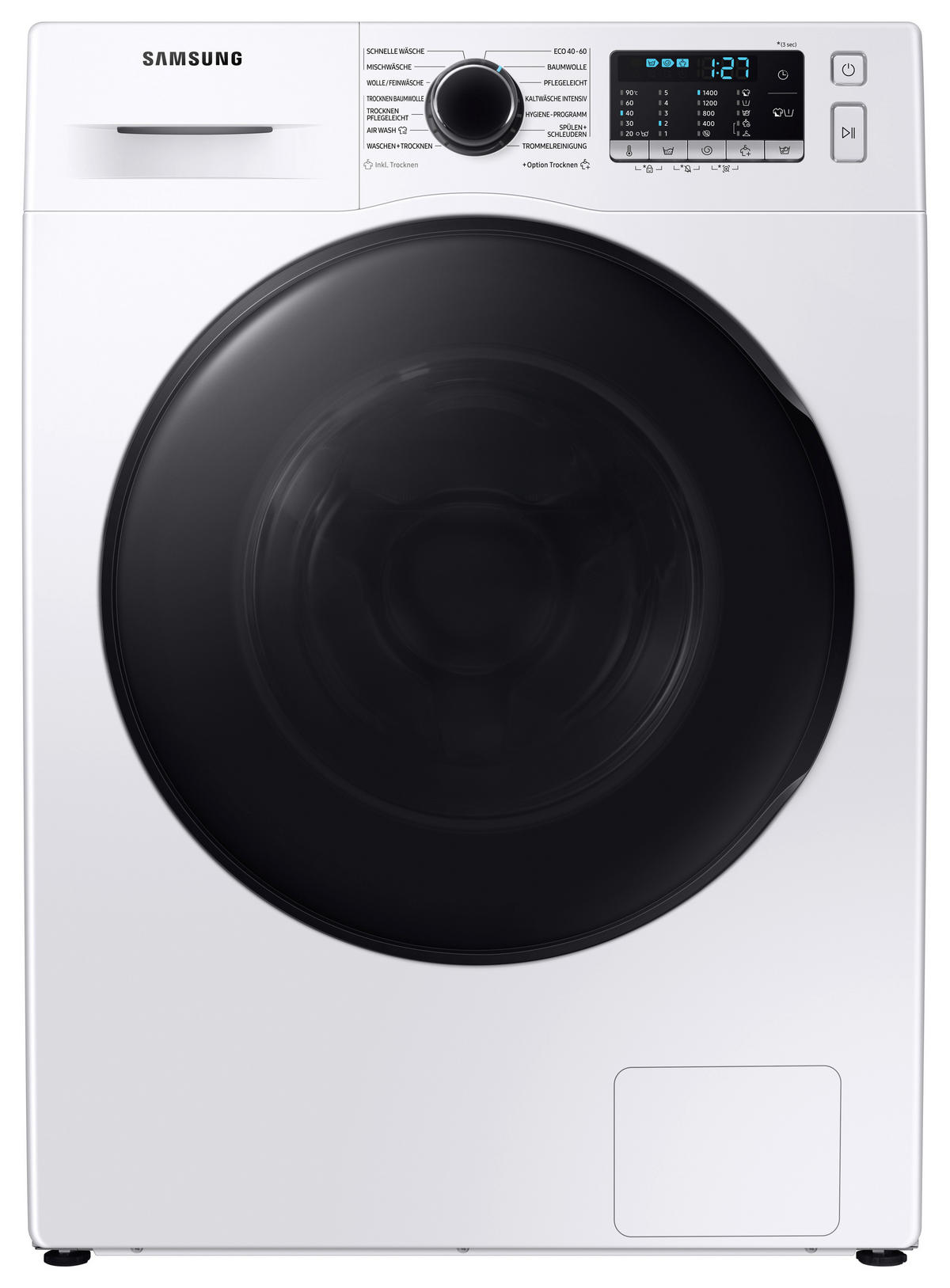 WASCHTROCKNER WD81TA049BE/EG  - Weiß, Basics, Glas/Kunststoff (60/85/68cm) - Samsung