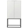 BARSCHRANK Weiß  - Schwarz/Weiß, Design, Glas/Holzwerkstoff (80/157/38cm) - Xora