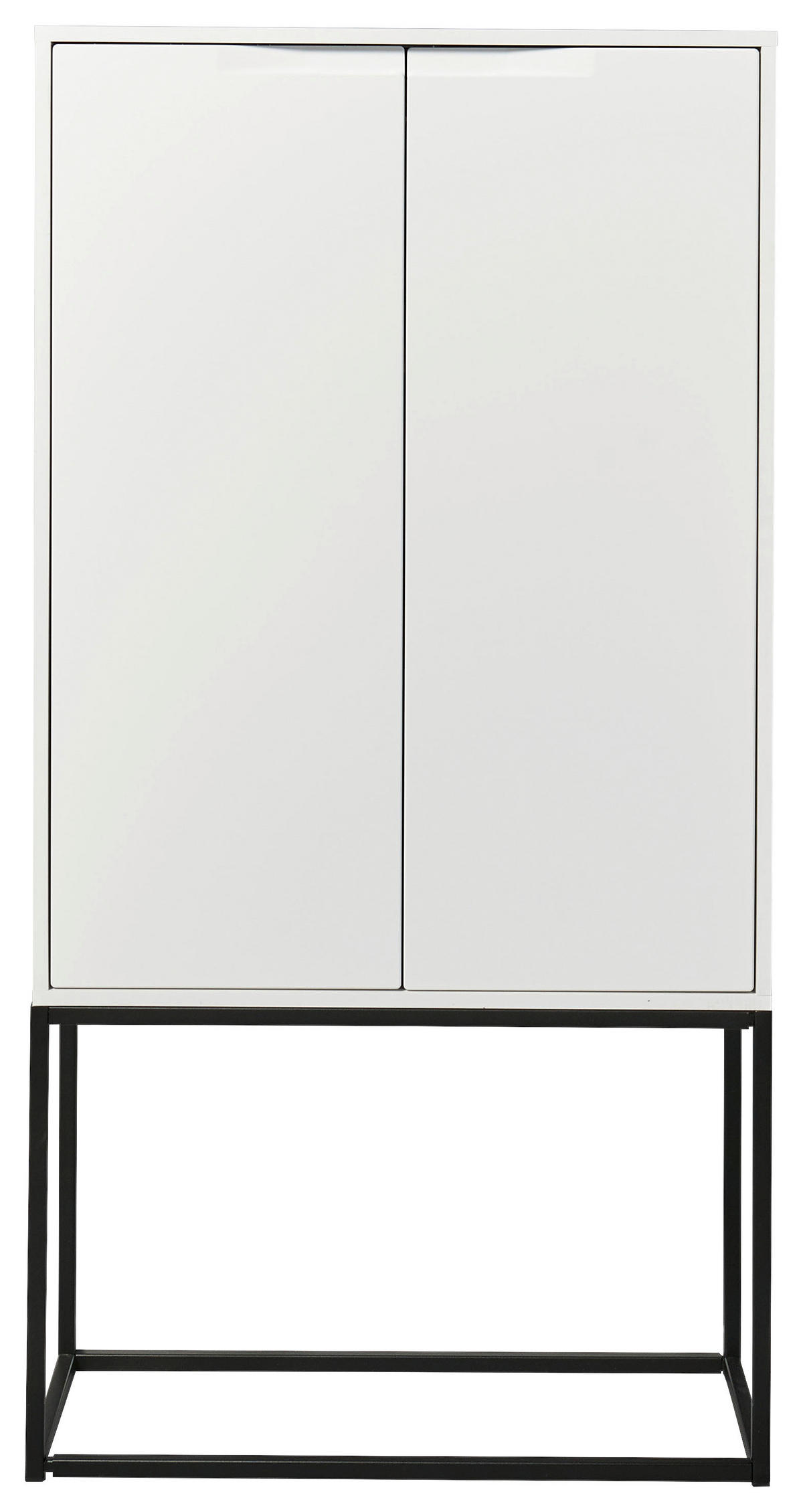 BARSCHRANK Weiß  - Schwarz/Weiß, Design, Glas/Holzwerkstoff (80/157/38cm) - Xora