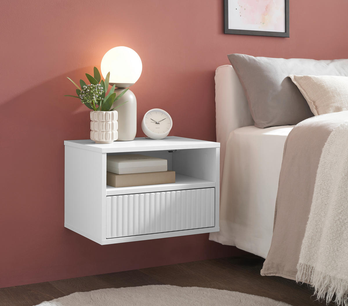 NACHTSCHRANK 46/31/32 cm  - Weiß, KONVENTIONELL, Holzwerkstoff (46/31/32cm) - Boxxx