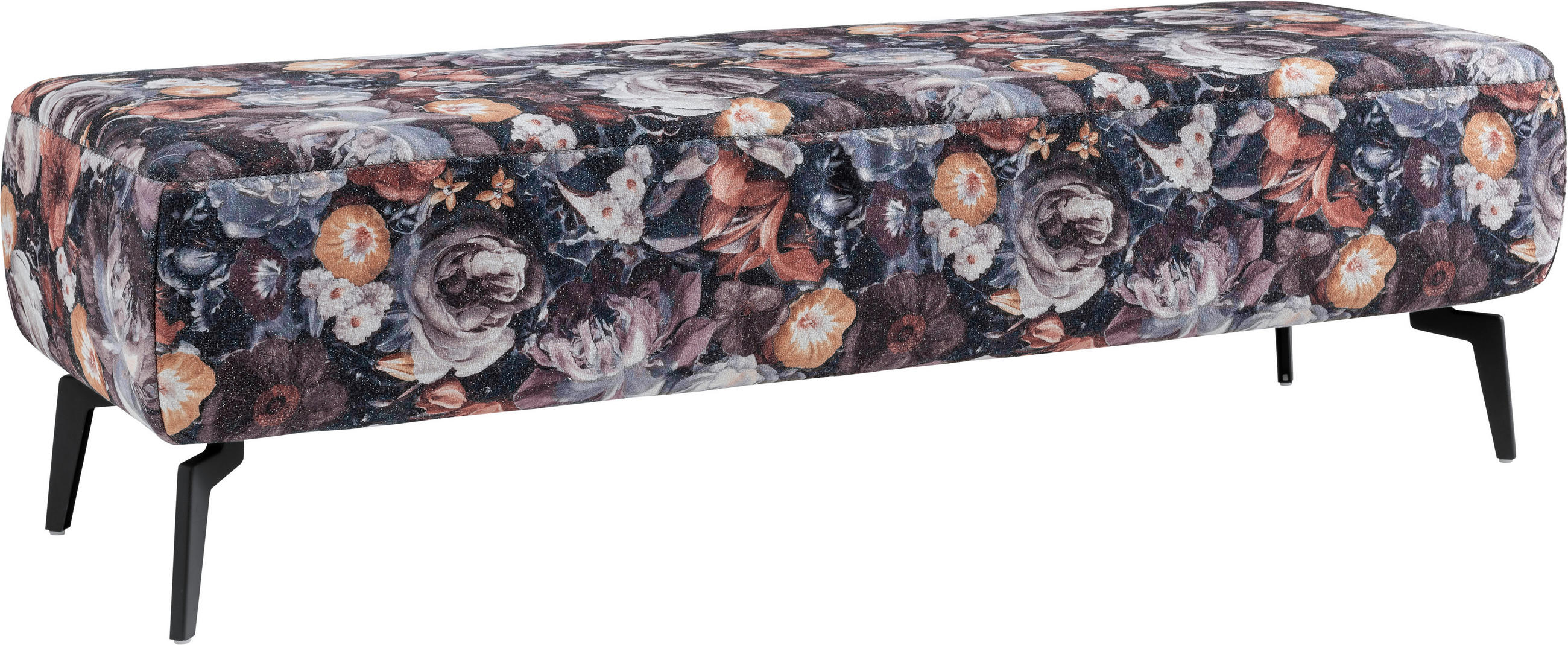 BETTBANK 157/47/53 cm   - Multicolor/Schwarz, Konventionell, Textil/Metall (157/47/53cm) - Beldomo - Sleep