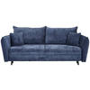 SCHLAFSOFA Chenille Dunkelblau  - Schwarz/Dunkelblau, KONVENTIONELL, Holz/Textil (238/99/108cm) - Carryhome