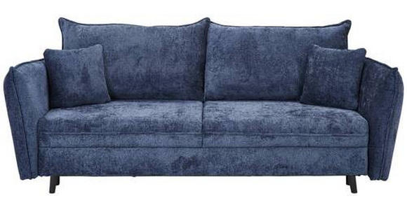 SCHLAFSOFA Chenille Dunkelblau  - Schwarz/Dunkelblau, KONVENTIONELL, Holz/Textil (238/99/108cm) - Carryhome