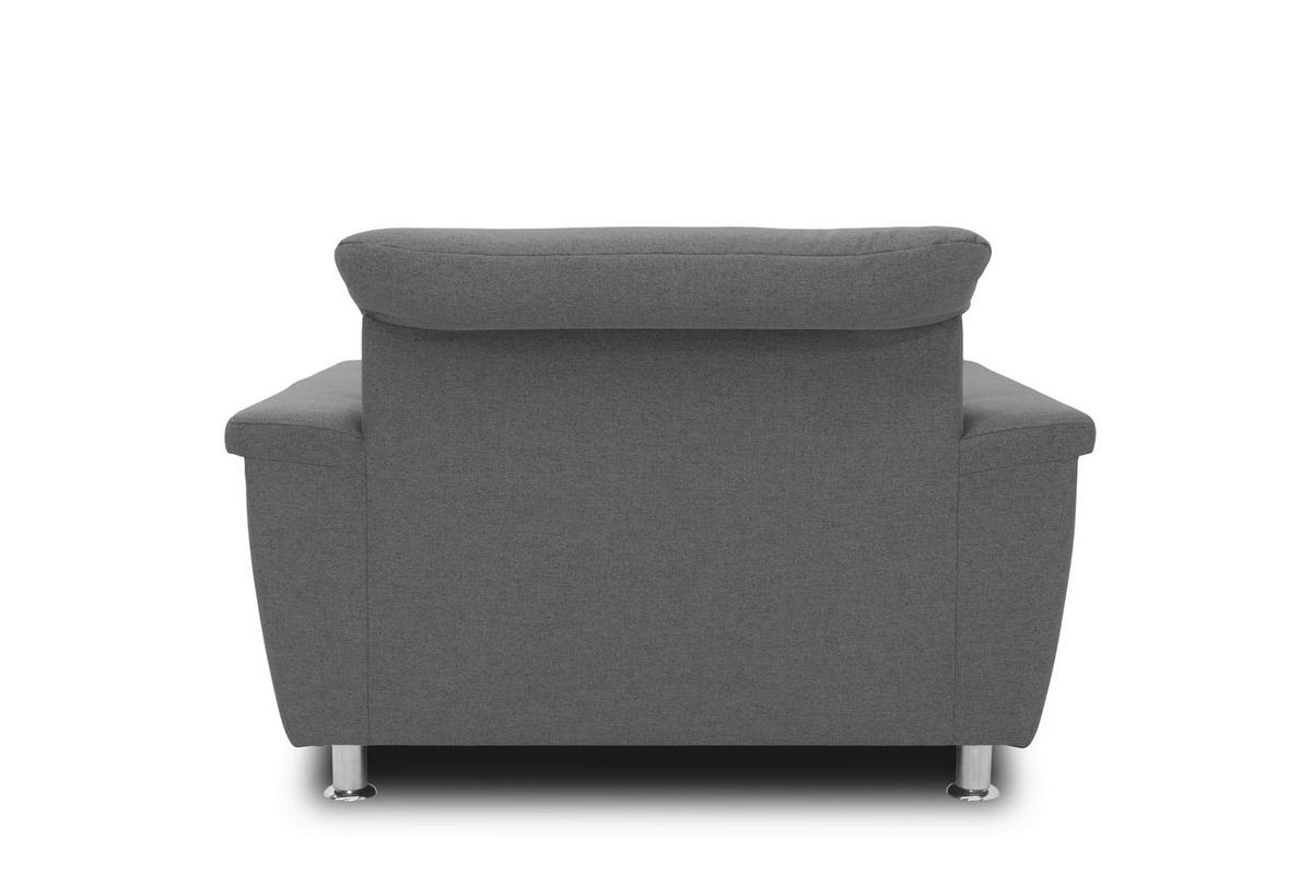 SESSEL Webstoff Grau    - Chromfarben/Grau, KONVENTIONELL, Textil/Metall (120/81/105cm) - MID.YOU