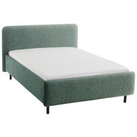 POLSTERBETT 140/200 cm  Gelb, Dunkelgrün  - Dunkelgrün/Gelb, Design, Textil/Metall (140/200cm) - Xora