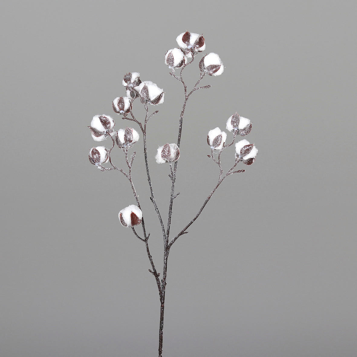 DEKOZWEIG - Braun/Weiß, LIFESTYLE, Kunststoff (85cm)