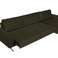 ECKSOFA in Webstoff Grün  - Schwarz/Grün, Design, Textil/Metall (320/172cm) - Valnatura