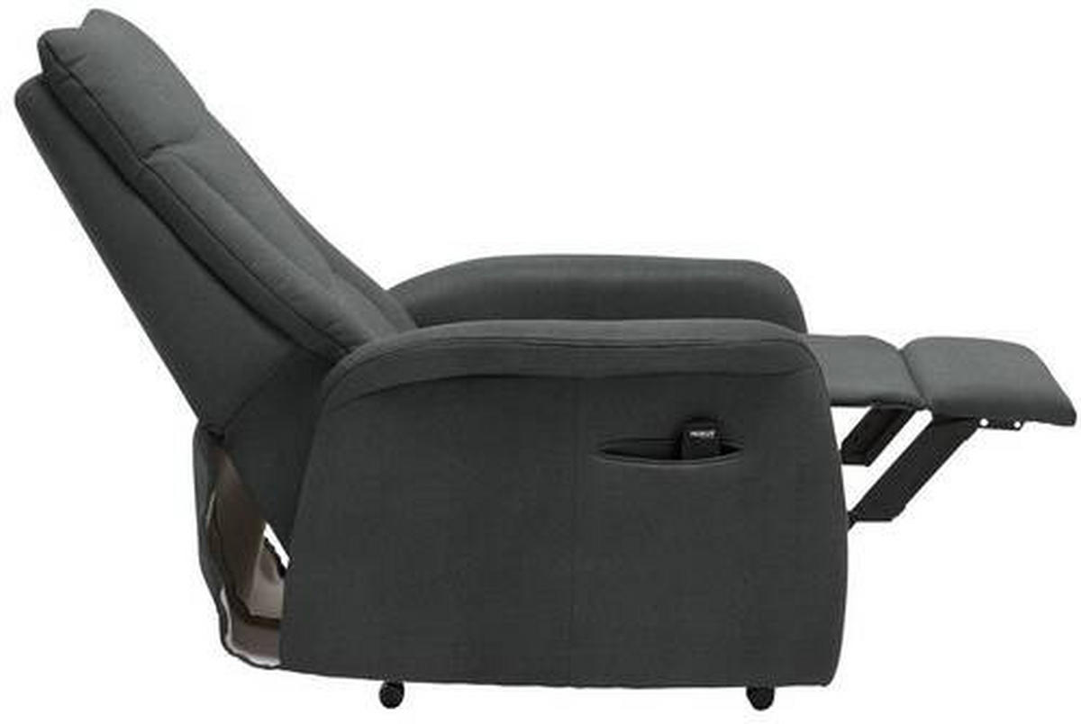 FERNSEHSESSEL in Mikrofaser Grau  - Schwarz/Grau, Konventionell, Textil (78/108/90cm) - Valdera