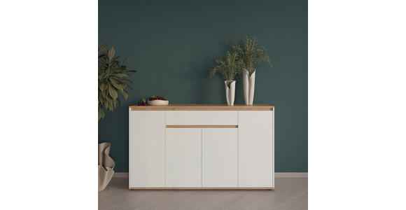 SIDEBOARD  160/93/38 cm 1 Schublade(n)  - Weiß/Eiche Artisan, MODERN, Holzwerkstoff (160/93/38cm) - Carryhome