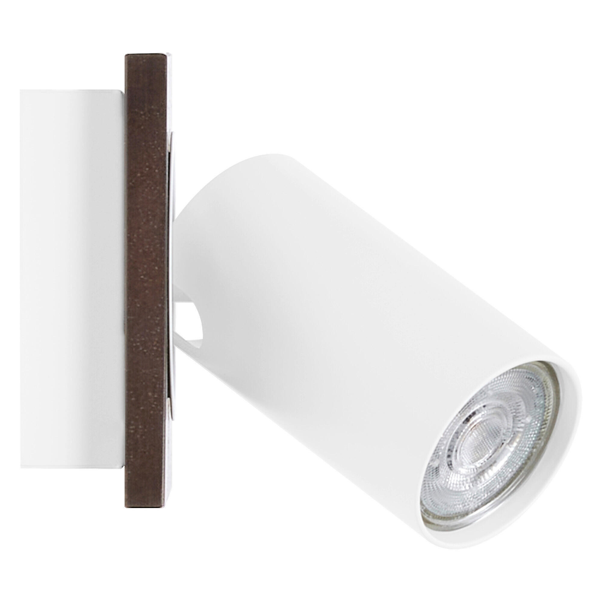 LED-STRAHLER 11/10,2/14,35 cm   - Naturfarben/Weiß, Basics, Holz/Metall (11/10,2/14,35cm) - Osram