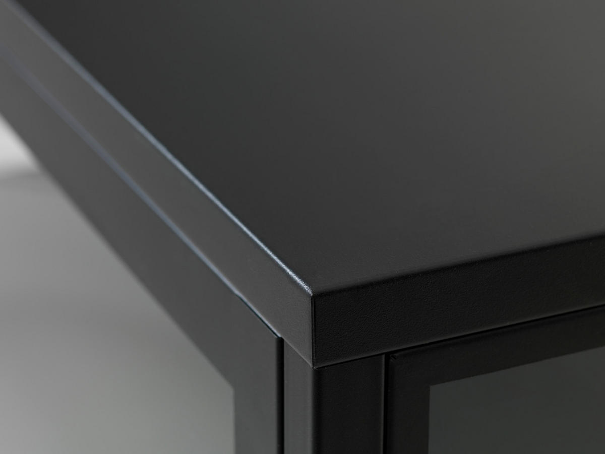 TV-ELEMENT 132/52/40 cm  - Goldfarben/Schwarz, Basics, Glas/Metall (132/52/40cm) - Livetastic
