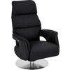 RELAXSESSEL Echtleder Relaxfunktion    - Schwarz, Design, Leder/Metall (71/112/80cm) - Welnova